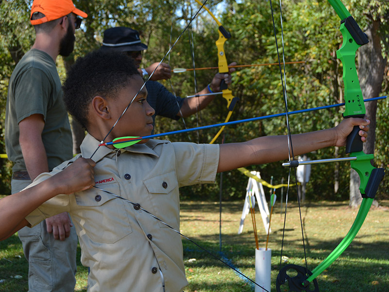 person with bow