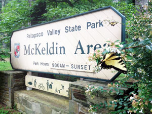 entrance sign to the McKeldin area of Patapsco