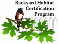 Signage for Backyard Habitat Certification Program