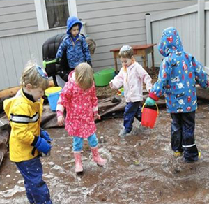 Water play at Tree of Life Nature Preschool