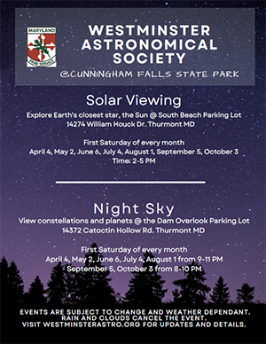 Astronomical Society flyer. Links to PDF version