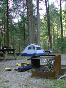 Tent camping at Big Run State Park