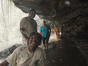 Maryland Conservation Corps Corps members enjoy cooling off