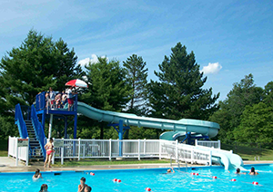 Water slide and Dans Mountain State Park Swimming pool