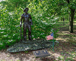 Statue commemorating the contributions of the Civilian Conservation Corps in Gambrill State Park