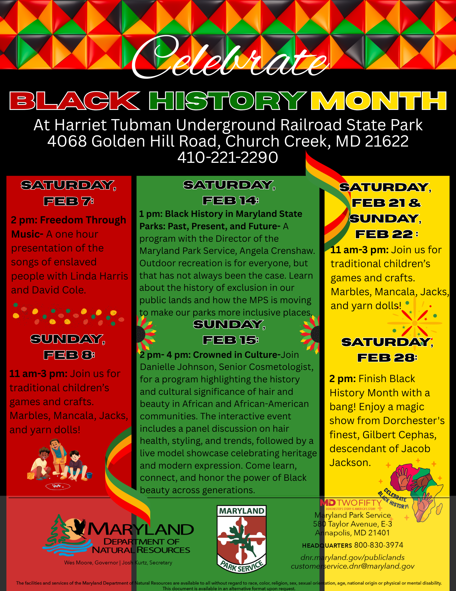 Celebrate Black History Month at Harriet Tubman