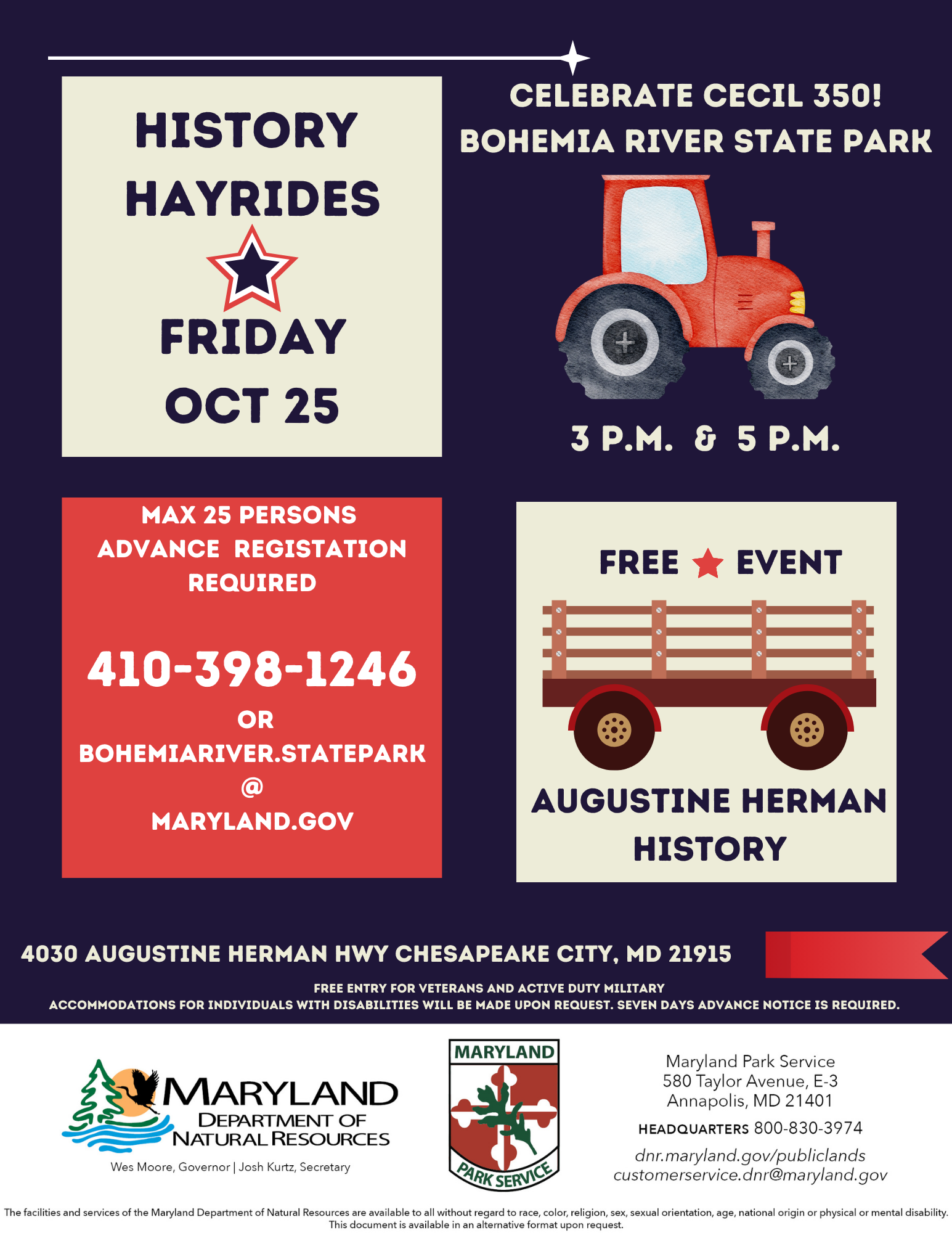 History Hayride at Bohemia River State Park