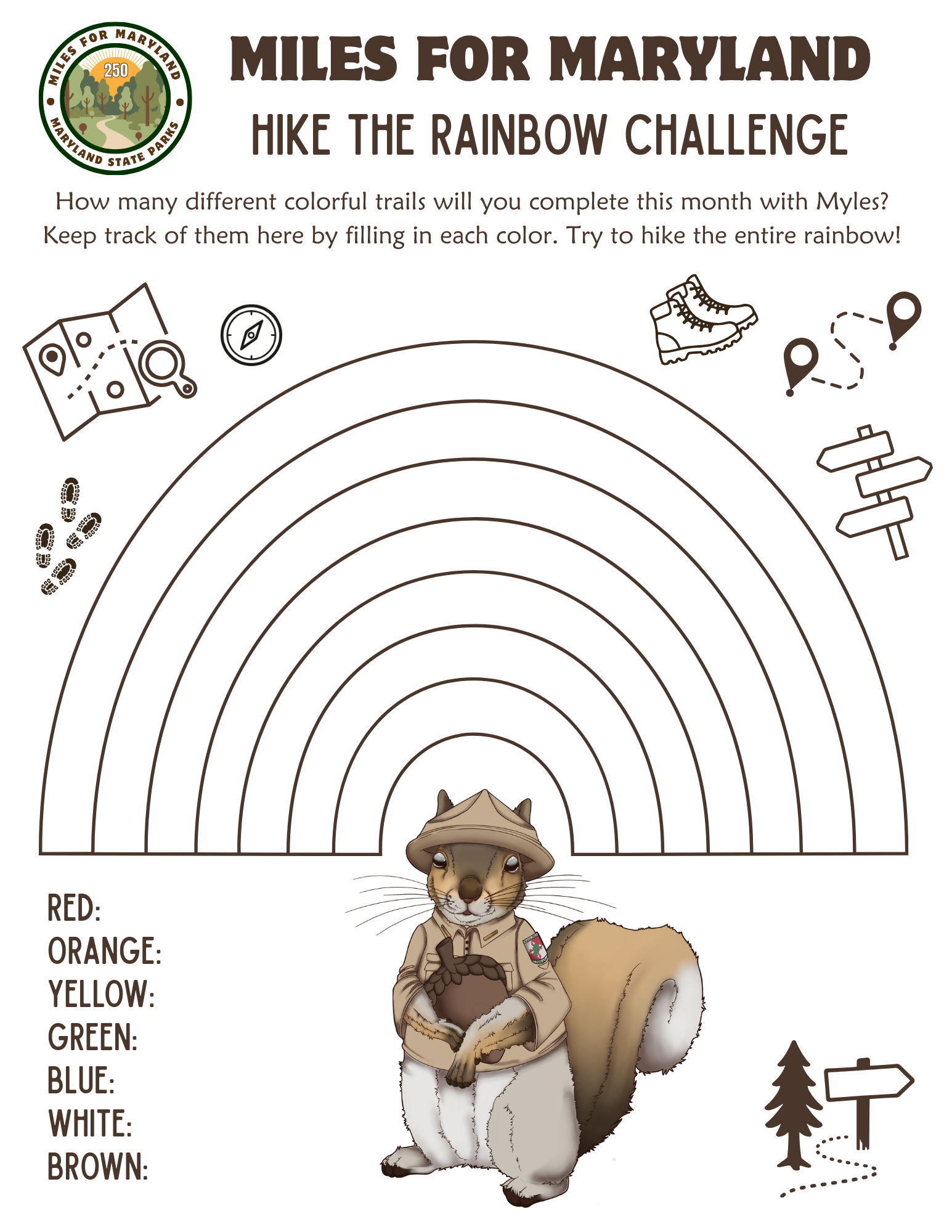 Hike the Rainbow Flyer. Links to PDF version