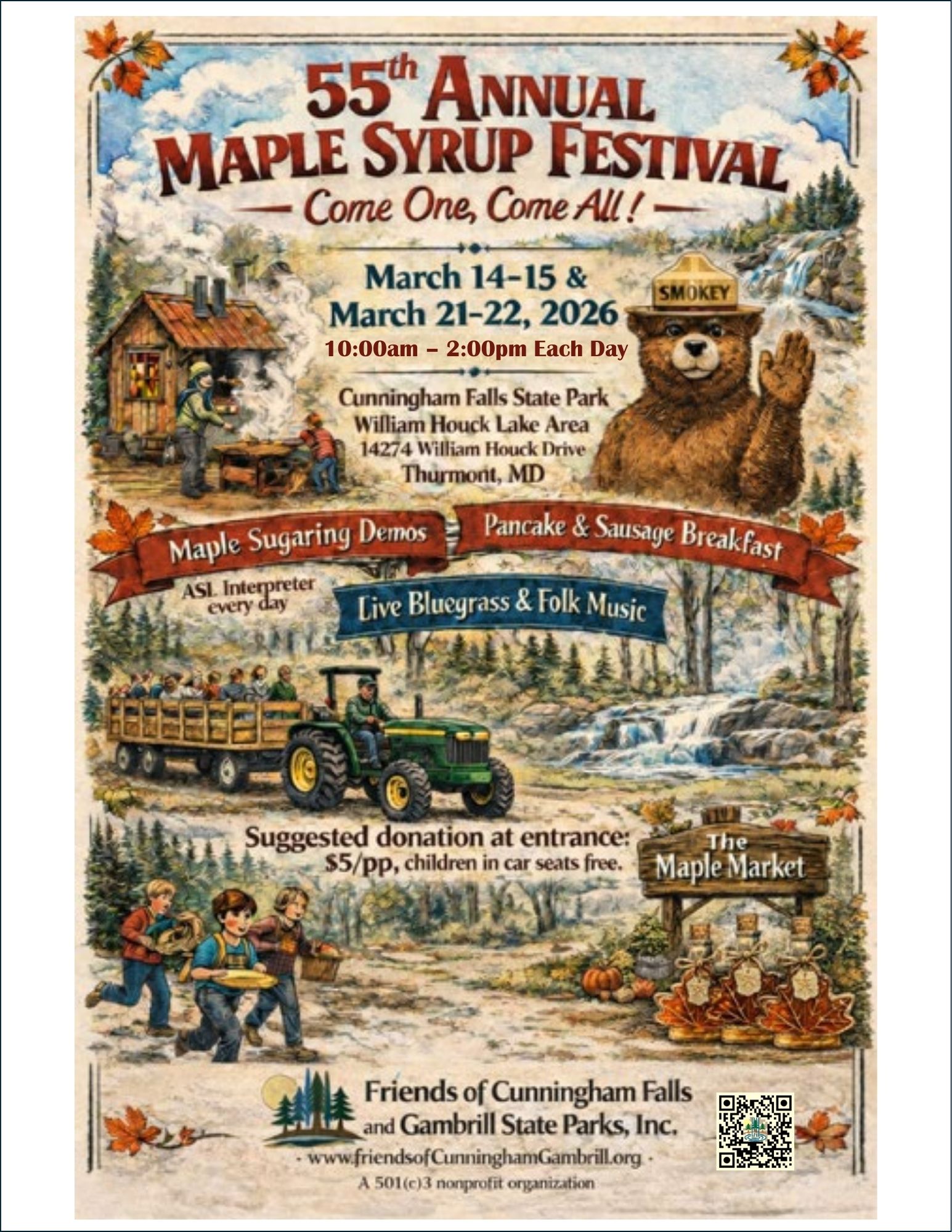 Maple Syrup Festival flyer. Links to PDF version