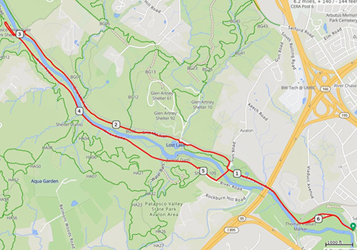 Pints for Patapsco 10K map