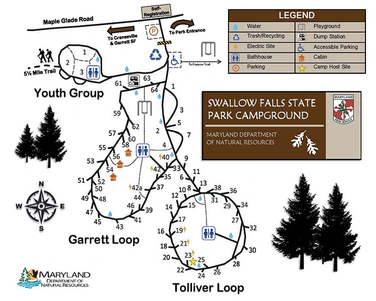 Swallow Falls Map