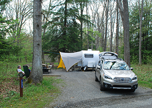 A campsite at Swallow Falls State Park