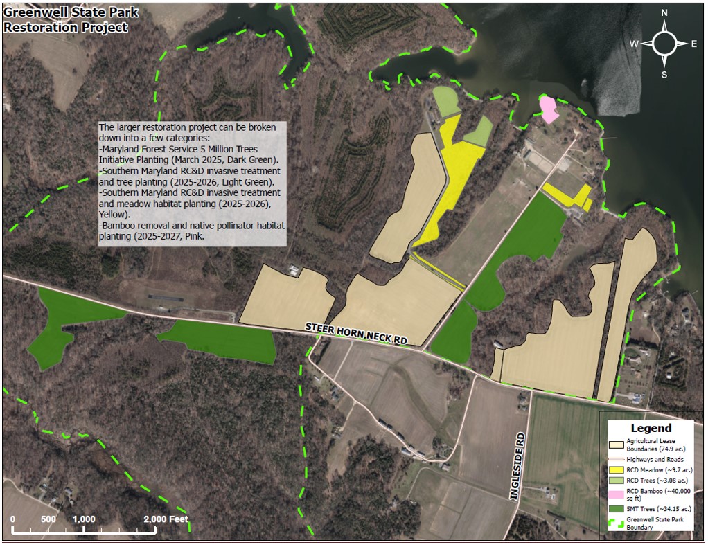 Southern Maryland(RCandD) Restoration Project map