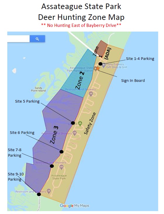 Assateague hunting map links to pdf version