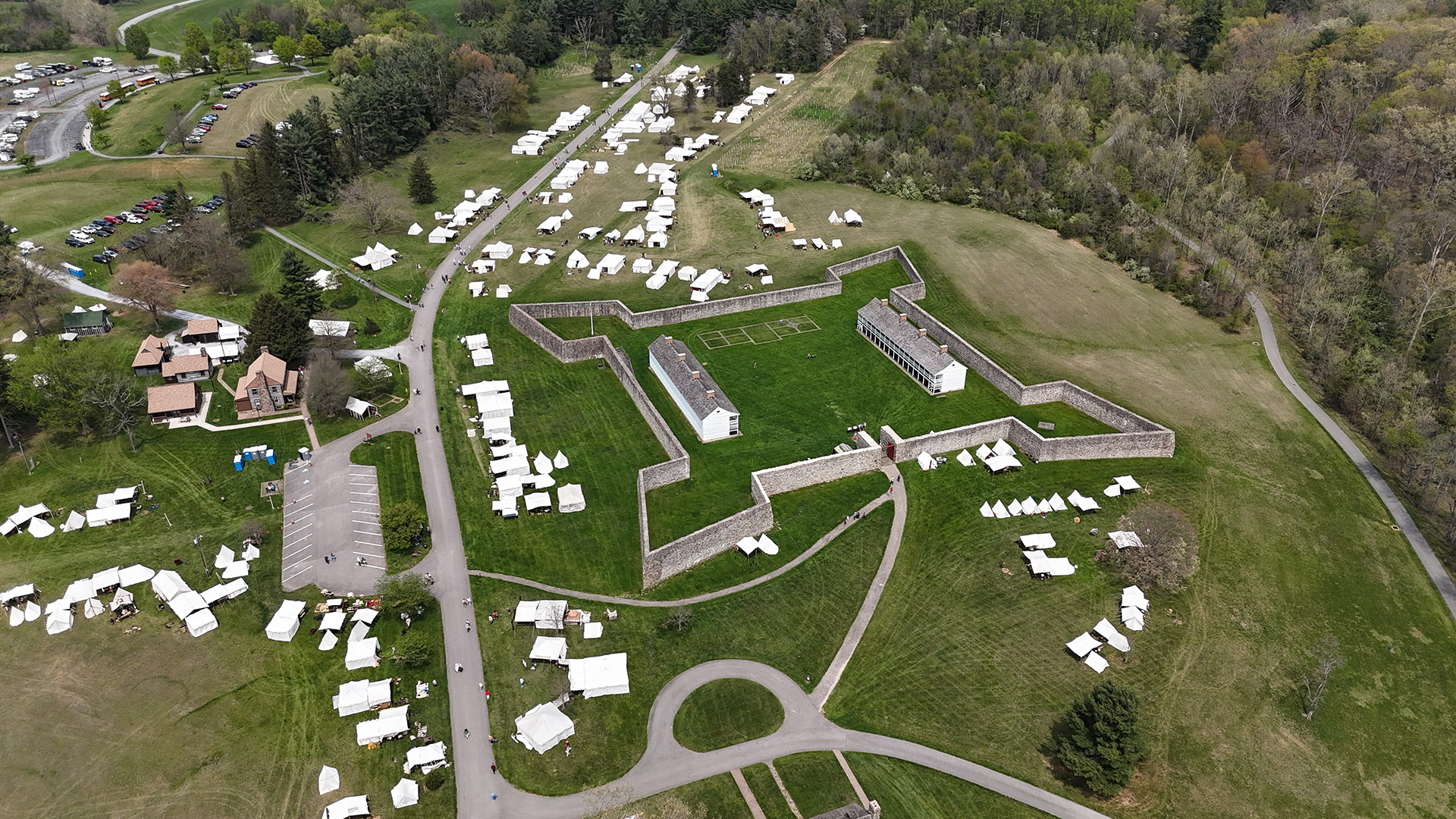 Aerial view of Fort Frederick State Park