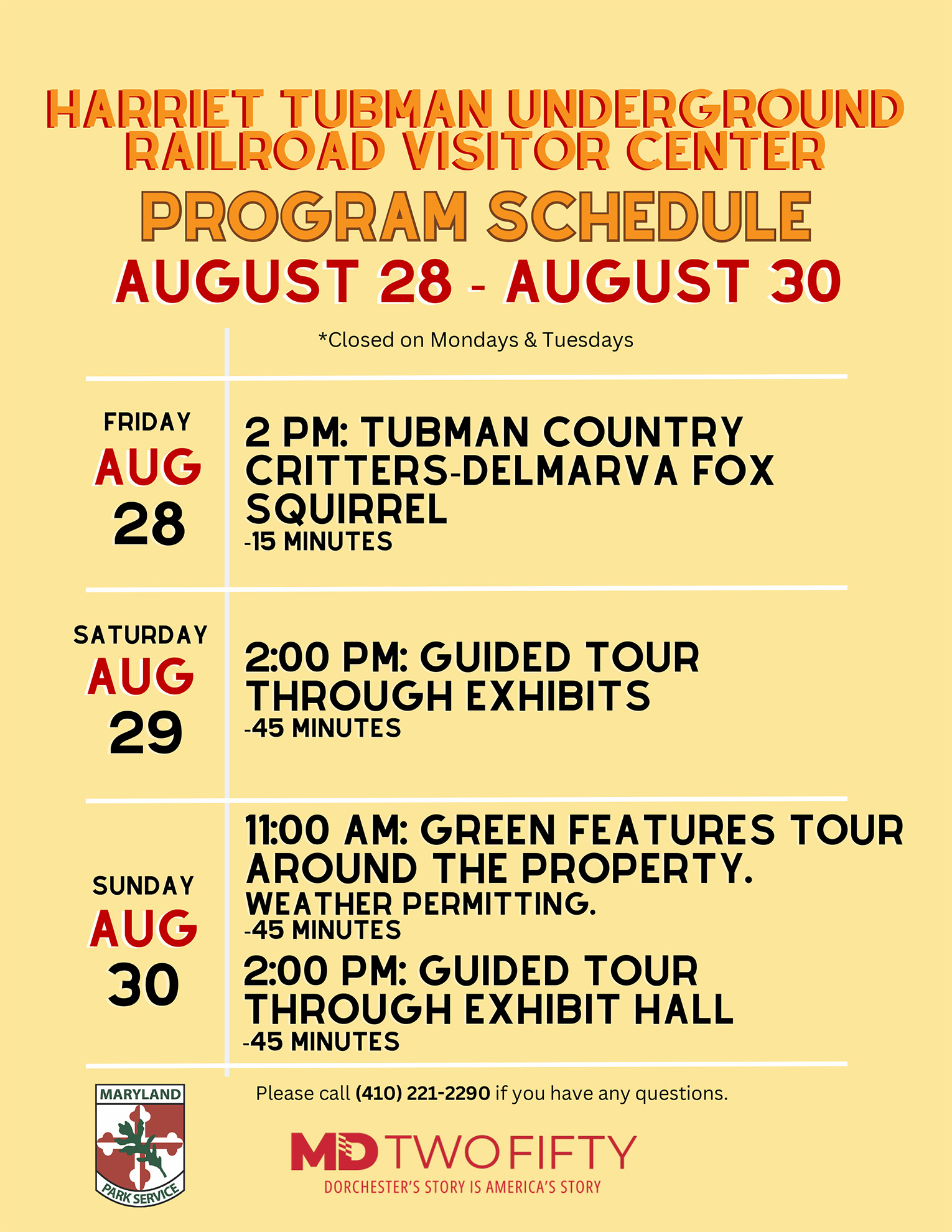 Program schedule for 8/29-8/30.