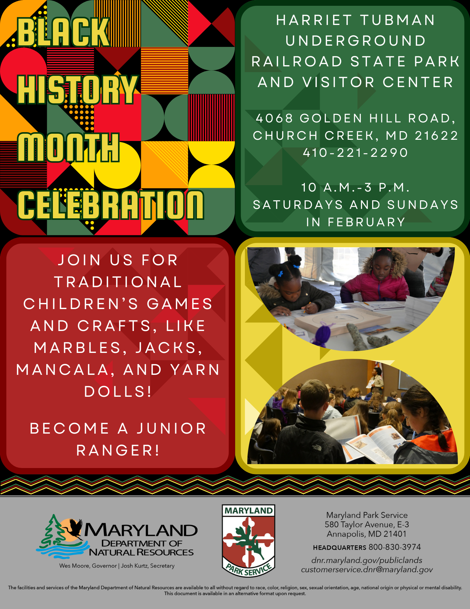 Black History Month 2025 Celebration at Harriet Tubman Underground Railroad State Park