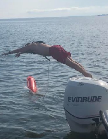 lifeguard in the water