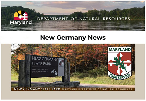 image of the New Germany programs newsletter links to newsletter