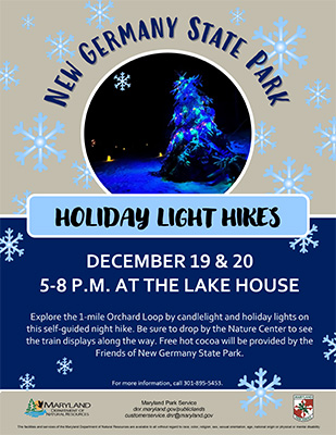 Holiday Light Hikes at New Germany State Park