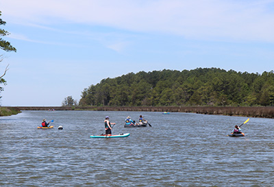 Kayakers at Paddlefest 2024