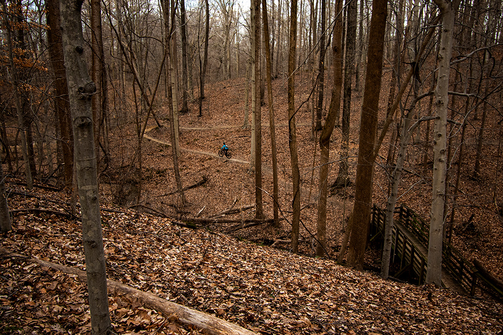 Bike trail in Rosaryville State Park