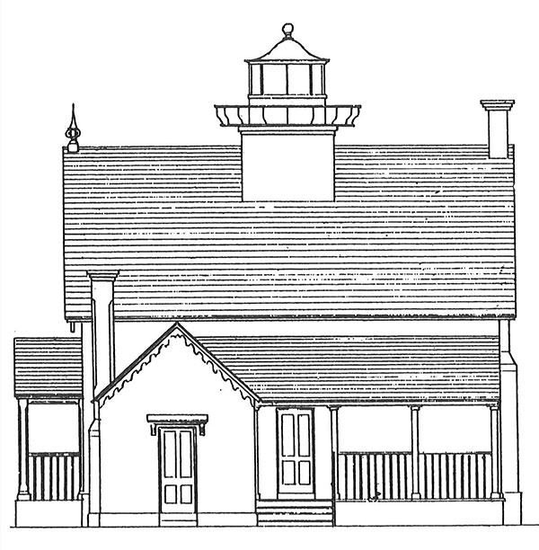 Drawing of the original lighthouse