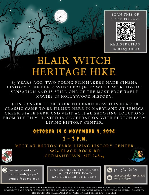 links to registration for the blair witch hike