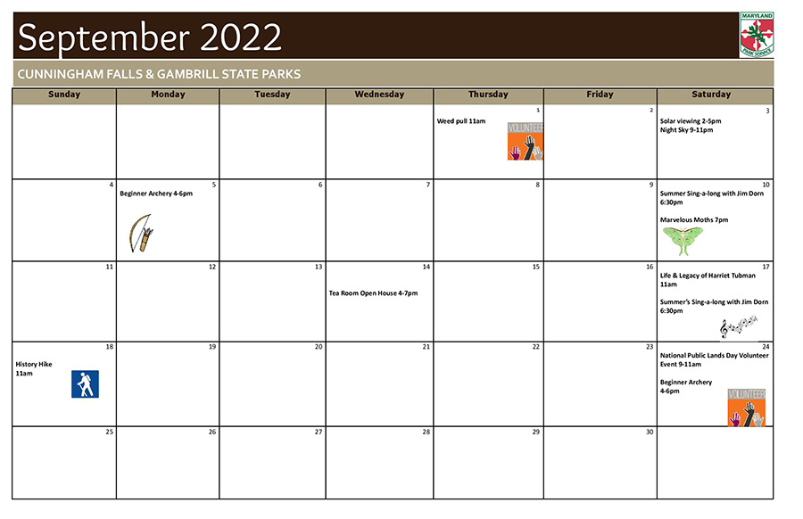 Events Calendar, click for details