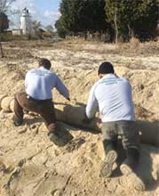VCC members restoring a shoreline