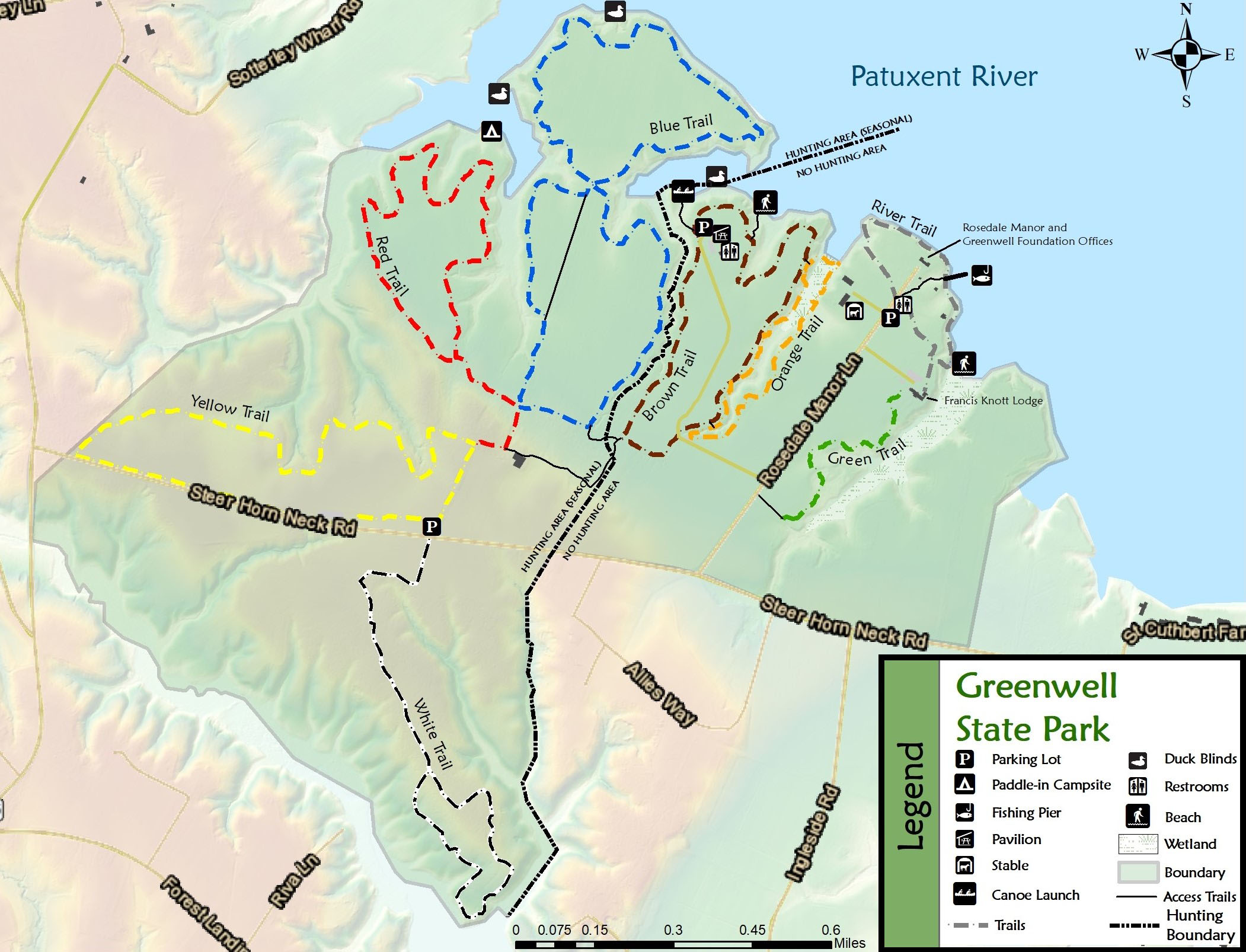 Map of Greenwell State Park