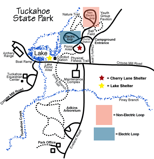 Tuckahoe State Park Trail Map Tuckahoe State Park Maps