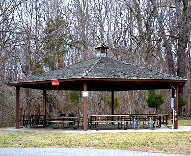 Pavilion area in campground