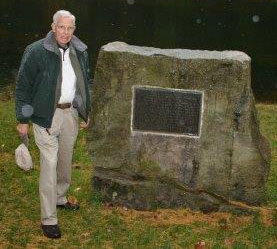 Photo of Offutt Johnson at the State Forester's Monument at New Germany State Park. Photograph taken in the fall of 2012.
