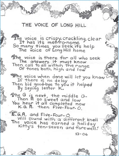 A Poem titled The Voice of Long Hill