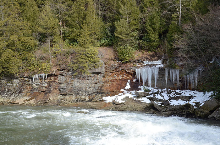 Ice covered falls