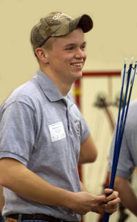 Young archery student, courtesy of Doug Oatman