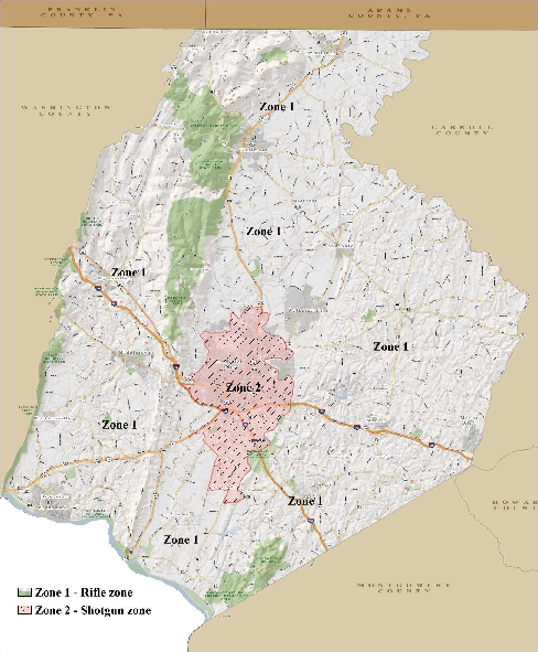 Frederick County Md Gis Map Frederick County Deer Hunting Zones