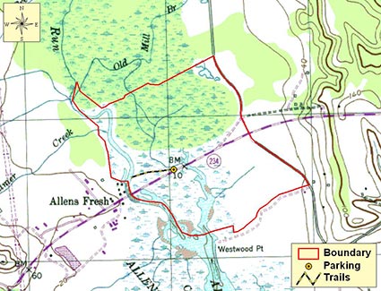 Map of Allens Fresh, Links to larger map