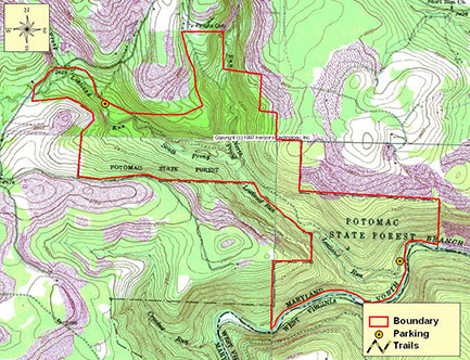MD DNR Map of Lostland Run Natural Area