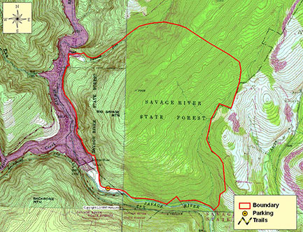 MD DNR Map of South Savage Mountain Natural Area