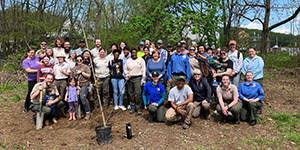 Staff and volunteers help clean up invasives at Gunpowder Falls State Park for Earth Day 2024, which was the final day of Maryland State Parks Week this year. Maryland Department of Natural Resources photo.