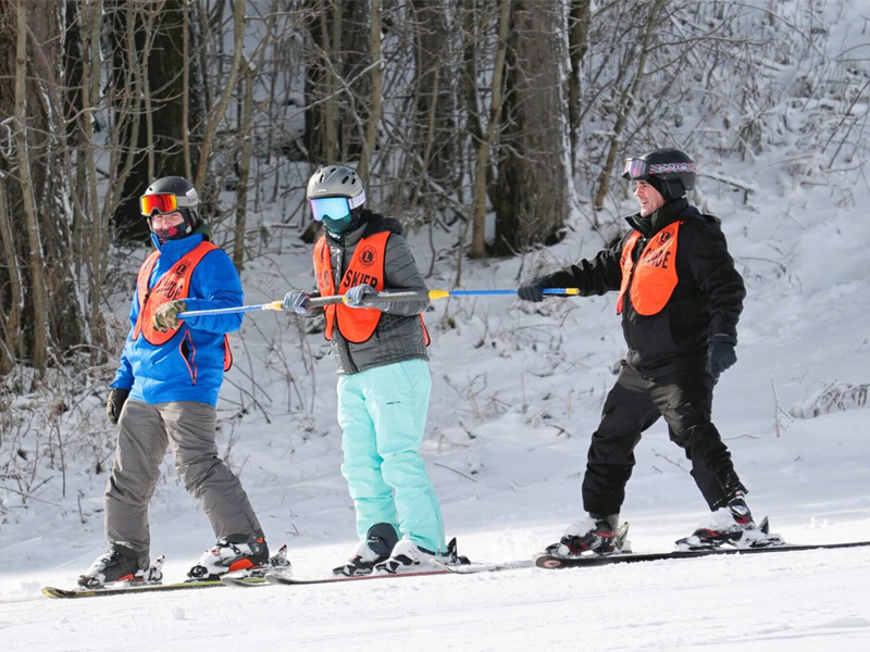 Blind Skiier on slope at WISP Resort